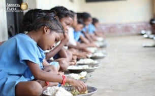 Children Having Mid Day Meal Provided By Akshaya Patra In Nayagarh