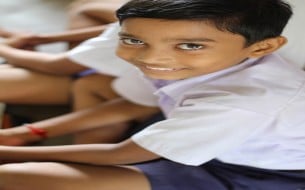 Happiness Of A Child By Having Mid Day Meal