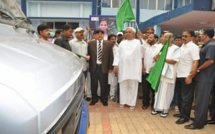 The Customised Meal Distribution Vehicles Are Flagged Off